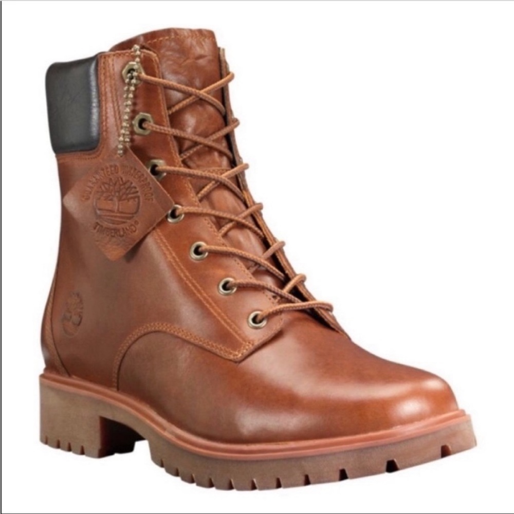 TIMBERLAND boots Jayne 6 waterproof 7.5 camel brown cognac women's